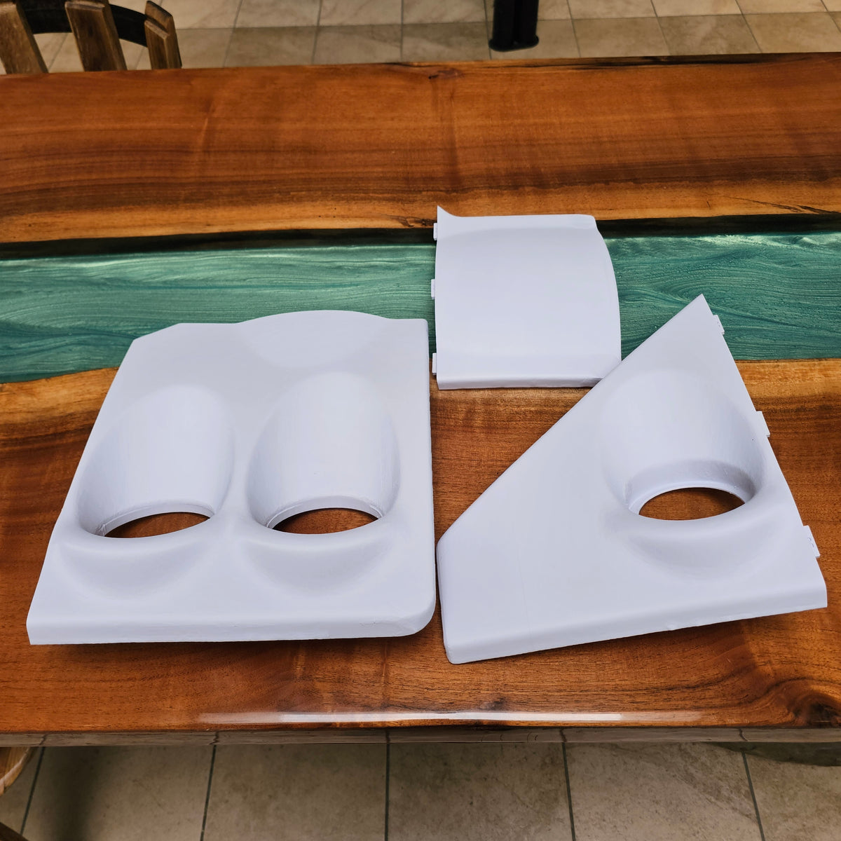 Thor Tuscany motorhome headlight bezel replacement pieces before finishing