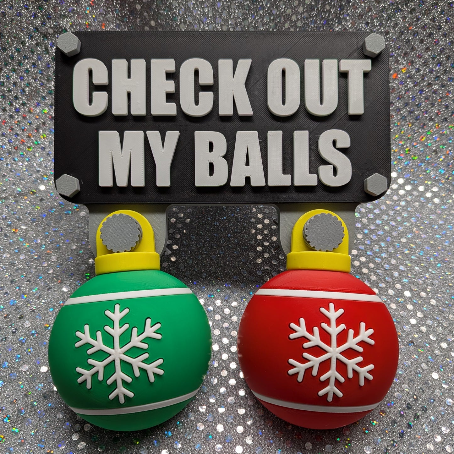 "Check Out My Balls" Hitch Plug