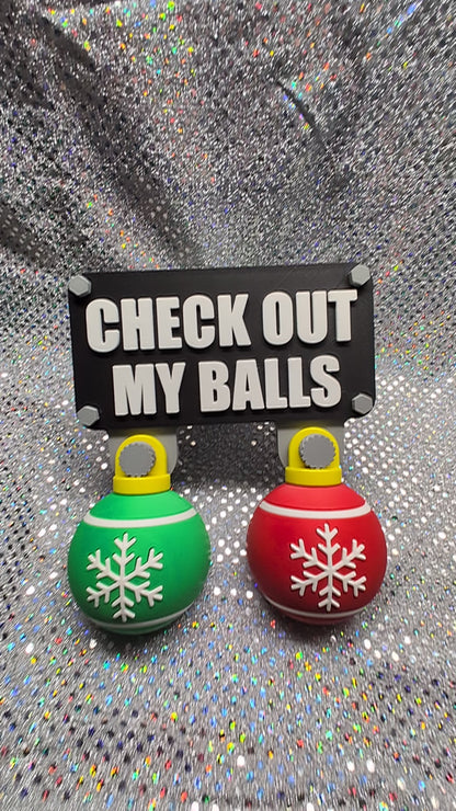 "Check Out My Balls" Hitch Plug